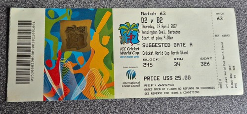 2007 icc world cup - 2007, ticket